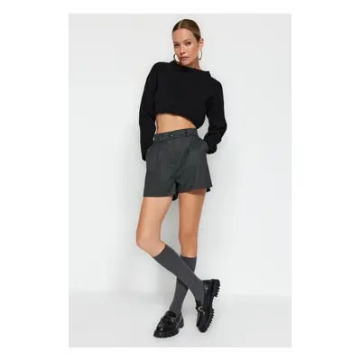 Trendyol Anthracite Regular Fit Woven Shorts