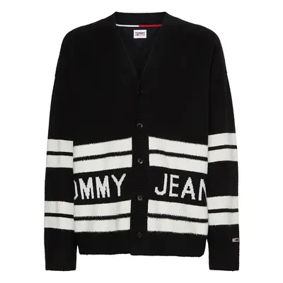 Tommy Jeans Cardigan - TJM STRIPE GRAPHIC CARDIGAN black