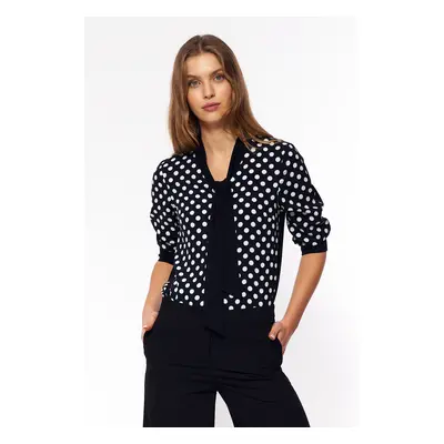 Dámské tričko NIfe Nife_Blouse_B140_Black/Peas