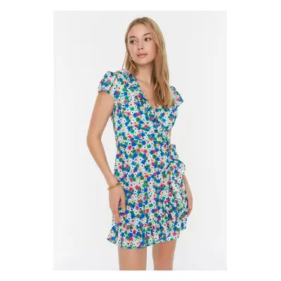 Trendyol Blue Petite Dress With Ruffles