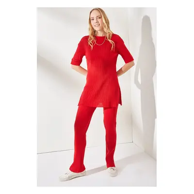 Olalook Women's Red Short Sleeve Bottom Top Lycra Suit