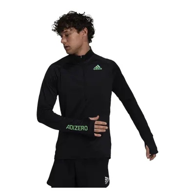 Pánské tričko adidas Adizero Warm 1/2 Zip LS Black