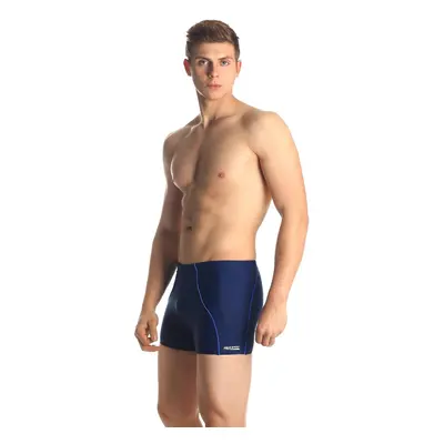 AQUA SPEED Man's Swimming Shorts Harry Navy Blue/Blue Pattern