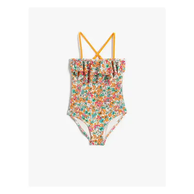 Koton Swimsuit Floral Printed Ruffled