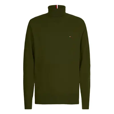 Sweater - Tommy Hilfiger PIMA COTTON CASHMERE ROLL NECK green