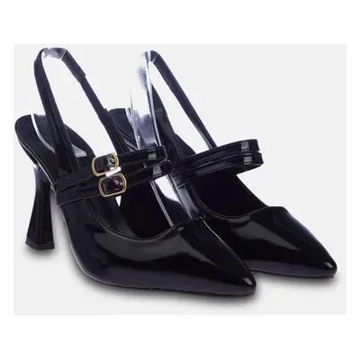 Trendyol Black Belted Buckle Detailed Women's Heeled Shoes