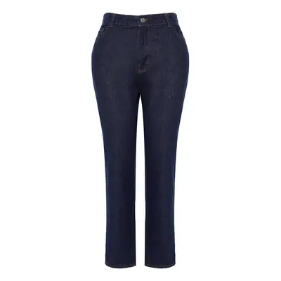 Trendyol Curve Dark Blue High Waist Mom Jeans