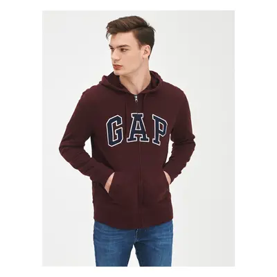 GAP Mikina na zip logo - Pánské