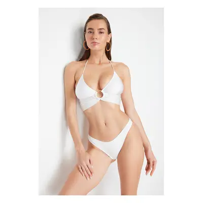 Trendyol Ecru Regular Bikini Bottom