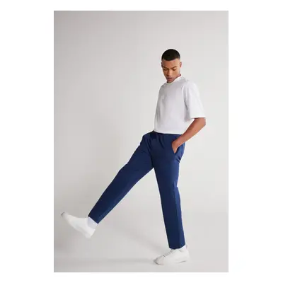 AC&Co / Altınyıldız Classics Unisex Indigo Standard Fit Normální Střih, Flexibilní Bavlněné Tepl