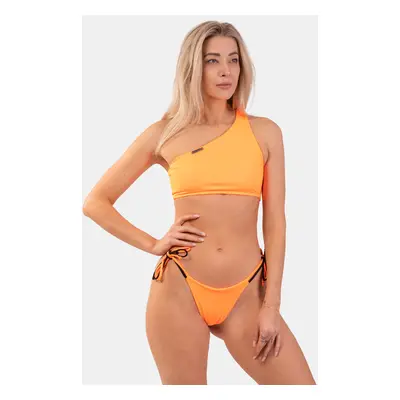 Dámské plavky Nebbia One Shoulder Bandeau Bikini Top Orange Neon