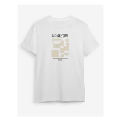 Trendyol White Text Printed Regular Cut T-shirt