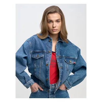 Big Star Woman's Jacket Outerwear Medium Denim-400