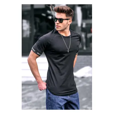 Madmext Black Basic Men's T-Shirts