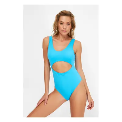 Trendyol Blue Cut Out Detailed Swimsuit