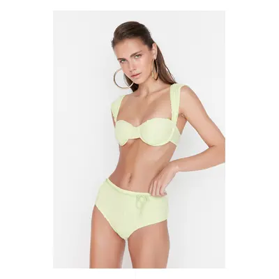 Trendyol Mint Accessory Detail Textured Bikini Bottoms