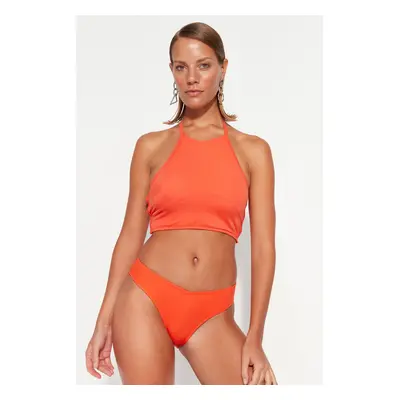 Trendyol Orange Barbell Neck Dekolt Bikiny Top