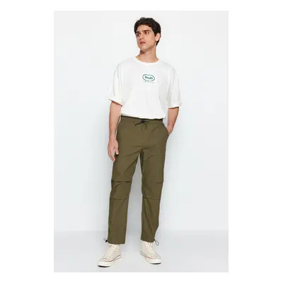 Trendyol Khaki Jogger Fit Volné Parachute Kalhoty