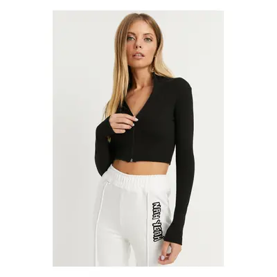 Cool & Sexy Women's Black Camisole Short Jacket