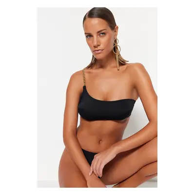 Trendyol Black One-Rameno Chain Příslušenství Bikiny Top