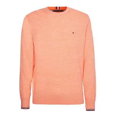 Tommy Hilfiger Sweater - TIPPED PIMA CTN MOULINE C-NK orange