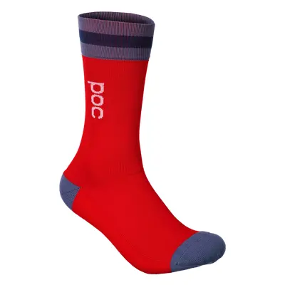 Cyklistické ponožky POC Essential Mid Length Sock, červená