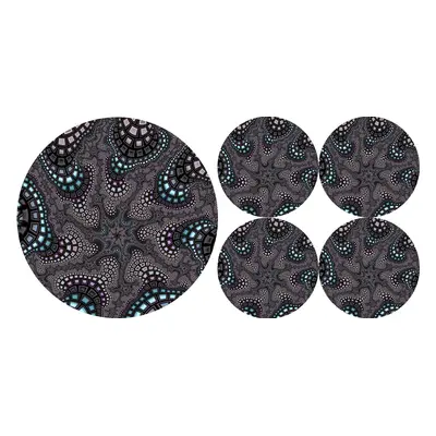 Bertoni Home Unisex's 1+4 Round Table Pads Set Octopus