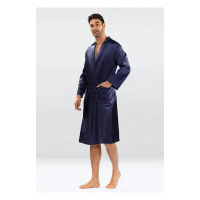 Pánský župan DKaren DKaren_Male_Housecoat_Christian_Navy_Blue