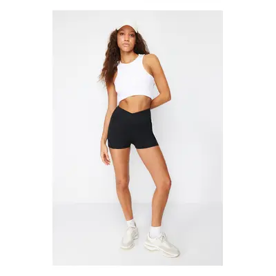 Trendyol Black Restorer Extra Short Knitted Sports Shorts/Short Leggings