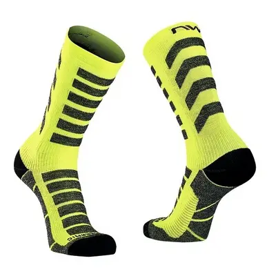 Cyklistické ponožky NorthWave Husky Ceramic High Sock Yellow Fluo