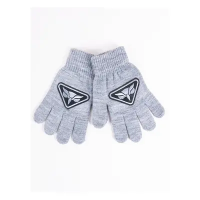 Yoclub Kids's Boys' Five-Finger Gloves RED-0233C-AA5B-002