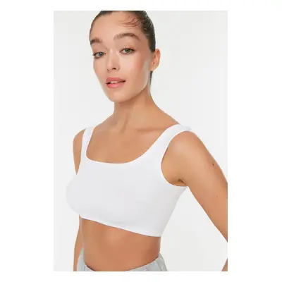 Trendyol White Seamless/Seamless Light Support/Shaping Knitted Sports Bra