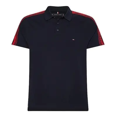 Tommy Hilfiger Polo shirt - FLAG OUTLINE TAPE SLIM POLO blue