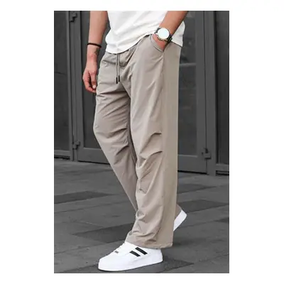 Madmext Beige Regular Fit Men's Parachute Pants