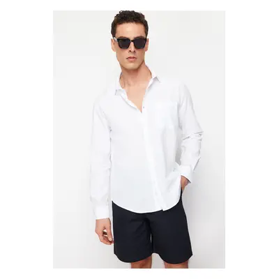 Trendyol White Regular Fit 100% Cotton Shirt