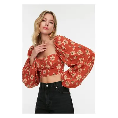 Dámský Crop Top Trendyol Floral