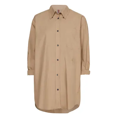 Tommy Hilfiger Shirt - ORG COTTON OVERSIZED SHIRT LS beige