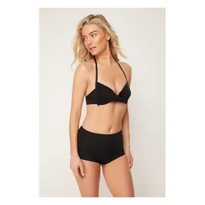 Trendyol Černá Podprsenka Push Up Bikiny Top