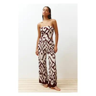 Trendyol Ethnic Patterned Woven Blouse and Pants Suit