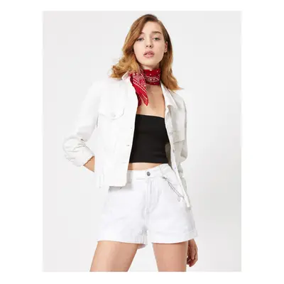 Koton Women's White Shorts & Bermuda