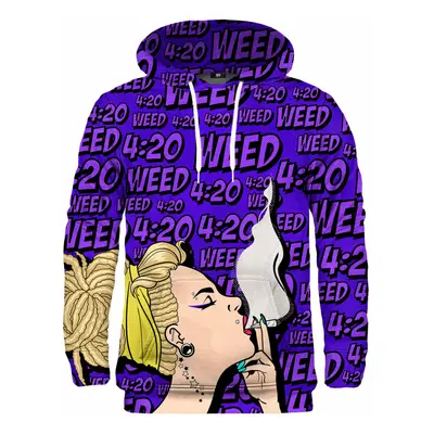 Mr. GUGU & Miss GO Unisex's Weed Smoker Hoodie H-K2319