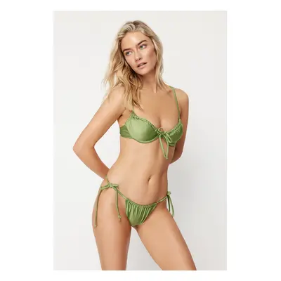 Trendyol Green Balconette Tunnel Brazilian Bikini Set