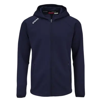 Pánská mikina CCM LOCKER ROOM FLEECE FULL ZIP HOODIE true navy