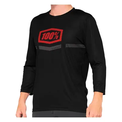 Pánský cyklistický dres 100% Airmatic 3/4 Sleeve Jersey Black/Red