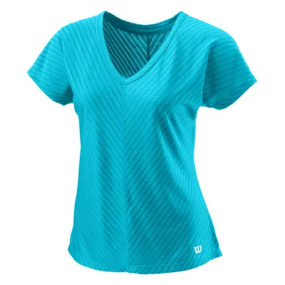 Dámské tričko Wilson Training V-Neck II W Scuba Blue