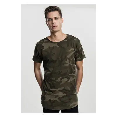 Camo Shaped Long Tee olivové camo