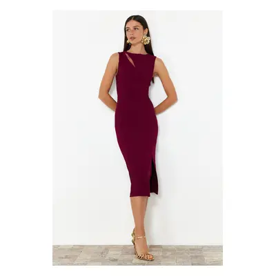 Trendyol Plum Window/Cut Out Detailed Woven Dress