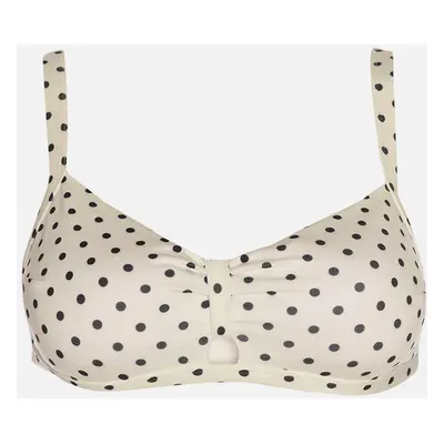 Trendyol White Polka Dot Bikini Top