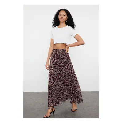 Trendyol Multicolored Leopard Patterned Woven Skirt