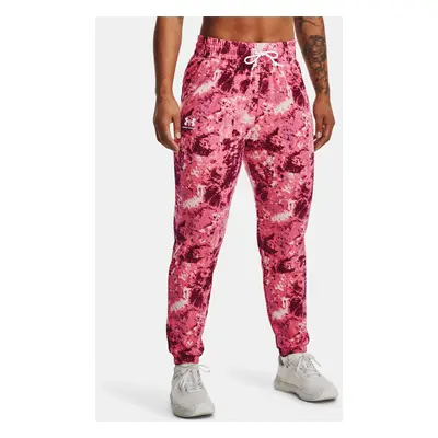 Under Armour Tepláky Rival Terry Print Jogger-PNK - Dámské